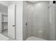New bathroom showcasing a glass-enclosed shower with sleek hardware and contemporary tile design at 4146 New Milford St, North Port, FL 34288