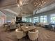 Beautifully decorated clubhouse offers residents a place to relax and socialize with comfortable seating and a bar at 14560 Eagle Branch Dr, Nokomis, FL 34275