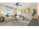 Comfortable living room featuring modern furnishings, neutral decor, and bright, natural light at 6042 Jensen View Ave, Apollo Beach, FL 33572