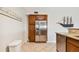 Kitchen featuring a stainless steel refrigerator and tile flooring at 6151 Bahia Del Mar Blvd # 125, St Petersburg, FL 33715
