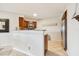 Galley kitchen with stainless steel appliances, light counter tops, and tile flooring at 6151 Bahia Del Mar Blvd # 125, St Petersburg, FL 33715