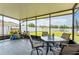 Relaxing screened patio with an outdoor seating area, a view of the large, well-maintained backyard at 2746 Walden Woods Dr, Plant City, FL 33566