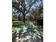 Shuffleboard court surrounded by lush trees and greenery at 870 Virginia St # 108, Dunedin, FL 34698
