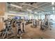 Bright gym features state-of-the-art equipment and large windows, perfect for a full-body workout at 19165 Iron Topsail Isle, Land O Lakes, FL 34638