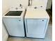 Samsung washer and dryer in laundry area with connections to utilities at 801 Leeward Way, Palm Harbor, FL 34685