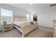 Bright bedroom showcasing carpet, a comfortable bed, and natural light, and a walk-in closet at 3255 Hilltop Cir, Bradenton, FL 34211