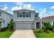 Charming two-story home featuring stone accents, a two-car garage, and professionally landscaped yard at 3255 Hilltop Cir, Bradenton, FL 34211
