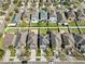 Aerial view of a neighborhood with well-manicured lawns and various home styles at 4502 Banyan Tree Pl, Riverview, FL 33578