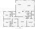 A floor plan showcasing the home's layout including the kitchen, bathrooms, and bedrooms at 4202 W Bay Vista Ave, Tampa, FL 33611