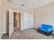 Bedroom with an inflatable chair and double doors at 320 Ibisview Lane # 33572, Apollo Beach, FL 33572
