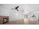 Living room with fireplace and sliding glass doors at 2510 Sheila Ln, North Port, FL 34286