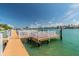 Private boat dock with walkway at 8901 Blind Pass Rd # 228, St Pete Beach, FL 33706
