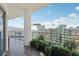 Private balcony with city views and lush landscaping at 449 S 12Th St # 2405, Tampa, FL 33602