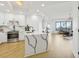 Modern kitchen with marble island and stainless steel appliances at 449 S 12Th St # 2405, Tampa, FL 33602