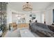 Spacious living room with wine storage, fireplace, and city views at 449 S 12Th St # 2405, Tampa, FL 33602