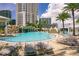 Large resort-style pool with waterfall feature and plenty of lounge chairs at 449 S 12Th St # 2405, Tampa, FL 33602