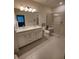 Bathroom with double vanity, large shower and walk-in accessibility at 12831 Oriago St, Venice, FL 34293
