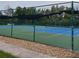 Community tennis courts with shade covers at 8049 Sanguinelli Rd, Land O Lakes, FL 34637