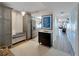 Bright entryway with built-in bench and storage at 17980 Gulf Blvd # 205, Redington Shores, FL 33708