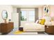 Bright bedroom with a king-size bed and a modern dresser at 12724 Tahitian Pearl Cir, Parrish, FL 34219