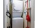 Convenient laundry closet with stackable washer and dryer at 12945 Morris Bridge Rd, Thonotosassa, FL 33592