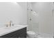 Modern bathroom features a glass-enclosed shower and sleek vanity at 4005 W San Rafael St, Tampa, FL 33629
