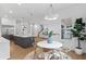 Open concept view of Kitchen, Dining Room, and Living Room at 4005 W San Rafael St, Tampa, FL 33629