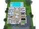 Detailed second-story 3D floor plan featuring bedrooms, bathrooms, and an entertainment area at 4005 W San Rafael St, Tampa, FL 33629