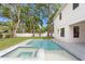 Stunning pool and spa combination with large patio and beautiful backyard, perfect for entertaining at 4005 W San Rafael St, Tampa, FL 33629