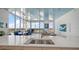 Modern kitchen with white cabinets and city views at 5120 Marina Way # 16005, Tampa, FL 33611