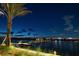 Night view of boat slips and marina at 5120 Marina Way # 16005, Tampa, FL 33611