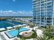 Expansive pool and sundeck with waterfront views at 5120 Marina Way # 16005, Tampa, FL 33611