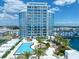 Luxury pool and deck area with lounge chairs and stunning views at 5120 Marina Way # 16005, Tampa, FL 33611