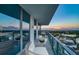 Spacious balcony with city view and seating at 5120 Marina Way # 16005, Tampa, FL 33611