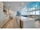 Modern kitchen featuring island and stainless steel appliances at 5120 Marina Way # 16005, Tampa, FL 33611