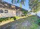 Landscaped backyard with privacy fence at 3604 Rockaway Dr, Holiday, FL 34691
