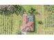 Aerial view of home with pool and surrounding vineyard at 331 Lewis Rd, Lithia, FL 33547