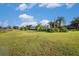 Landscaped backyard with a view of the home and lush greenery at 331 Lewis Rd, Lithia, FL 33547