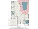 Floor plan showing a spacious home with multiple bedrooms, a large living area, and a pool at 331 Lewis Rd, Lithia, FL 33547