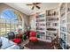 Home office features built-in shelving and a large window at 331 Lewis Rd, Lithia, FL 33547