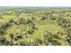 Aerial view showing a home on a spacious lot with surrounding fields and outbuildings at 331 Lewis Rd, Lithia, FL 33547