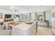 Open concept kitchen with large island and breakfast bar seating at 11294 Linden Depot Rd, San Antonio, FL 33576