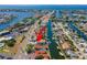Aerial view showing property location near waterfront and canal at 1013 Apollo Beach Blvd # 202, Apollo Beach, FL 33572