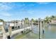 Private boat dock with lift and walkway at 1013 Apollo Beach Blvd # 202, Apollo Beach, FL 33572