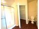 Bathroom with toilet, shower, and walk-in closet at 5125 Palm Springs Blvd # 9302, Tampa, FL 33647