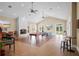 Spacious game room with pool table, fireplace and multiple TVs at 11623 Innfields Dr, Odessa, FL 33556