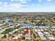 Aerial view of the home and surrounding neighborhood at 6409 Oyster Island Cv, Apollo Beach, FL 33572