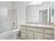 Bathroom with shower/tub combo and vanity at 2927 Minuteman Ln, Brandon, FL 33511
