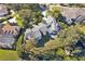 Bird's eye view of the home, highlighting its size and lakefront location at 806 Taray De Avila, Tampa, FL 33613