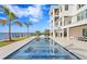 Expansive pool and spa with waterfront view at 96 Martinique Ave, Tampa, FL 33606